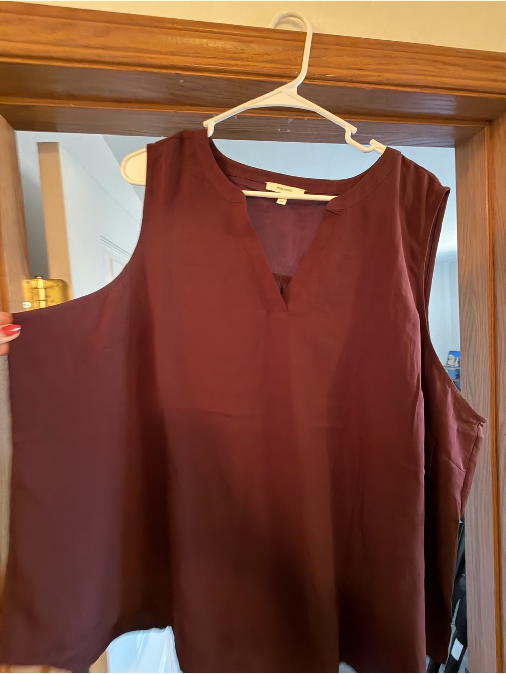 Maurices Burgundy Sleeveless V-Neck Camisole